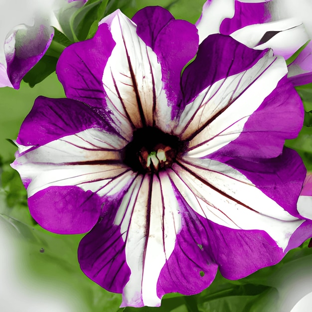 Foto flor de petunia ai generada