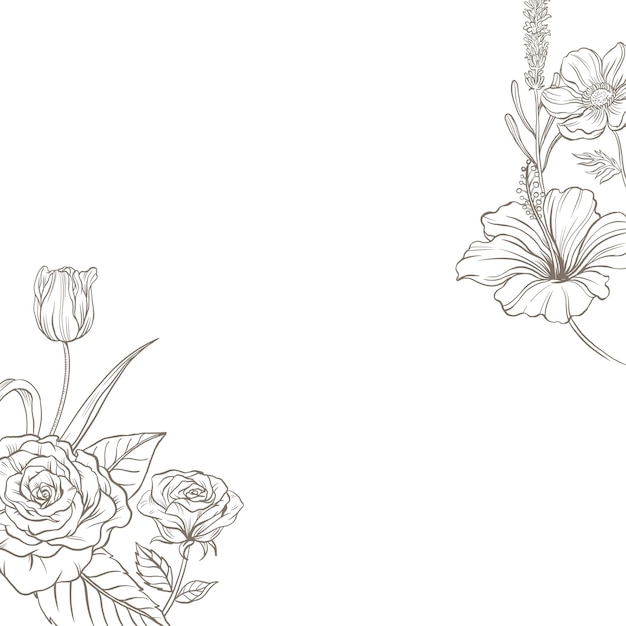 Flor png borda fundo transparente rosa vintage