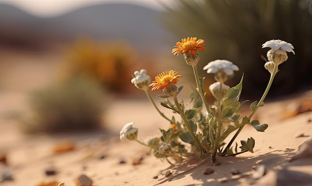 Foto flor en el postre