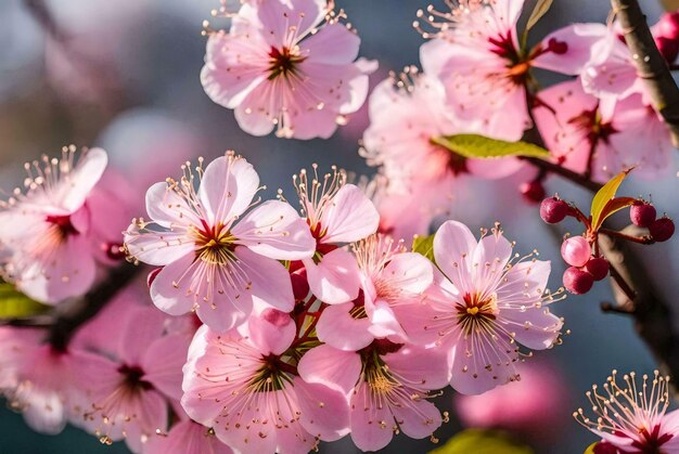 la flor en la primavera el árbol la flor el cerezo la flor