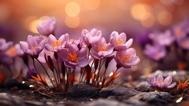 Flor de la primavera de Crocus HD Papel de pared de fondo del escritorio