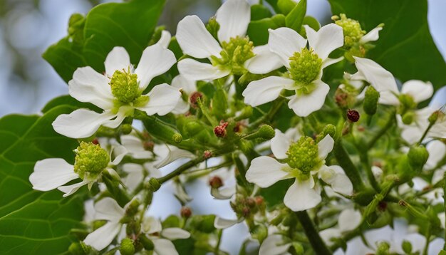 Foto una flor que es blanca