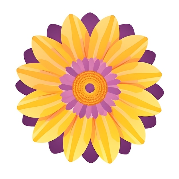 Una flor que es de color púrpura y amarillo.