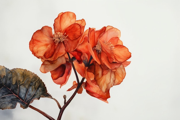 Una flor que es naranja y roja.