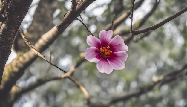 una flor que es púrpura y amarilla