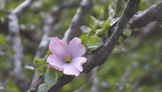 Foto una flor que es rosa y tiene la palabra primavera en ella