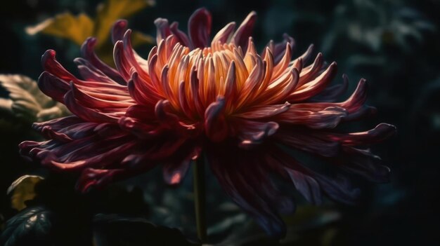 Una flor que está en la oscuridad