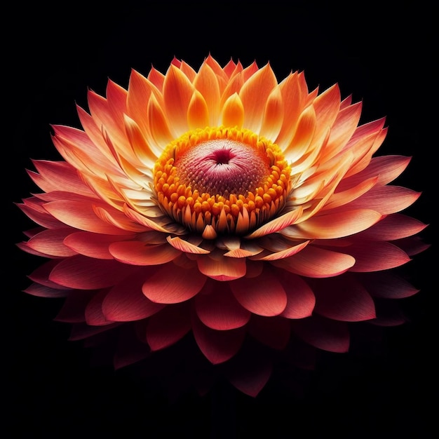 Foto una flor que tiene el nombre de dahlia en él