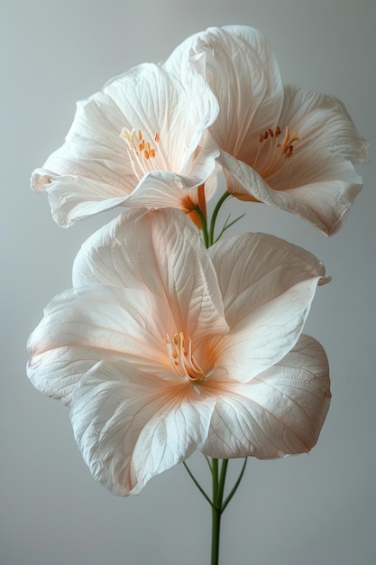 Una flor rara capturada contra un telón de fondo blanco