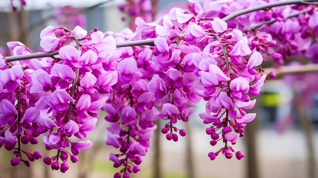 Flor real Violeta en flor Cercis Siliqua estruendo Planta Naturalezas Majestad