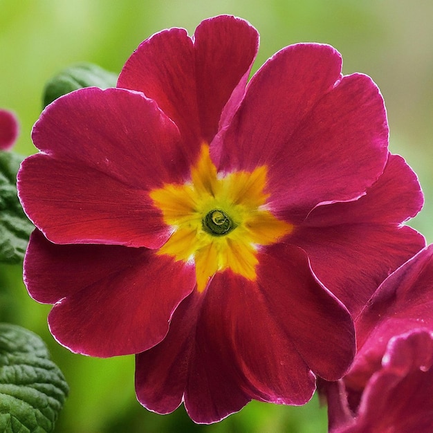 una flor roja y amarilla con un centro amarillo