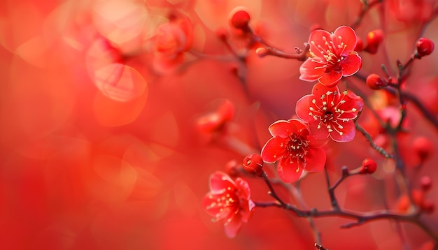 una flor roja con la palabra cereza en ella