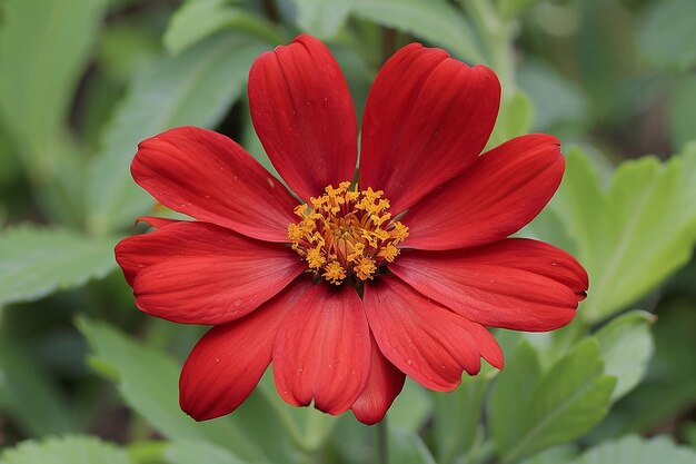 La flor roja