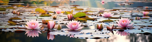 Foto una flor rosa en el agua