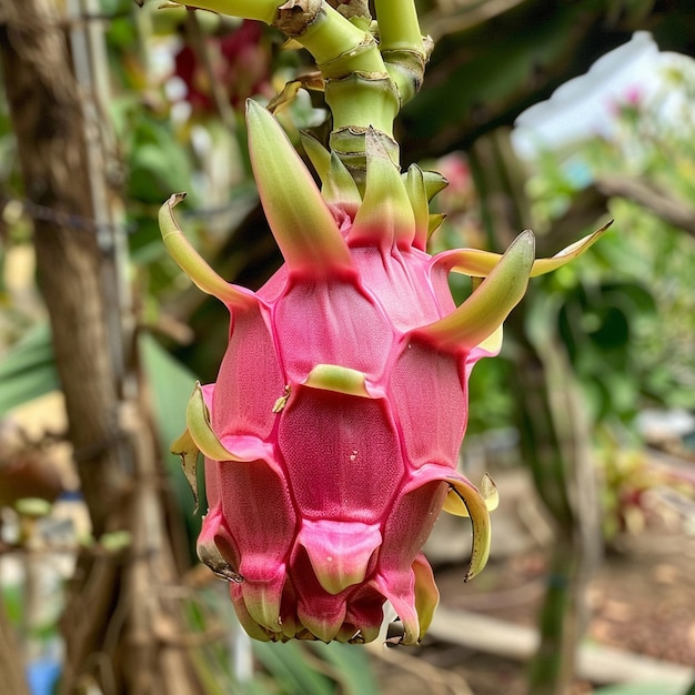 Foto una flor rosa con el brote del brote de una flor