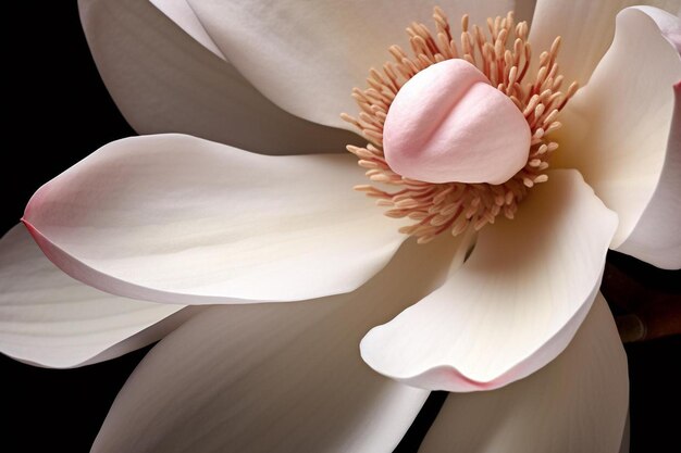 una flor rosa con un capullo rosa en el centro.