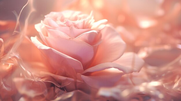 flor rosa cor pastel beleza floral ternura generativa ai