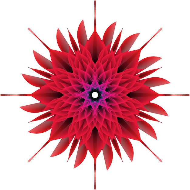 Flor rosa por mandala de diseño.