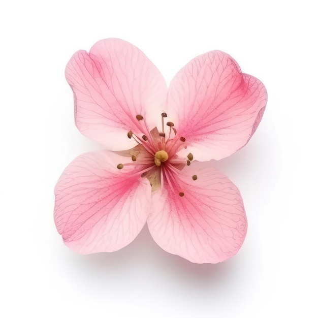 Una flor rosa con la palabra "rosa".