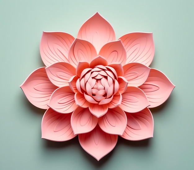 Una flor rosa de papeluna flor rosa de papel