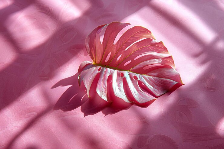 una flor rosa con un pétalo blanco y rojo en ella