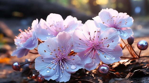 Flor roxa flor na natureza perto de pétala fresca