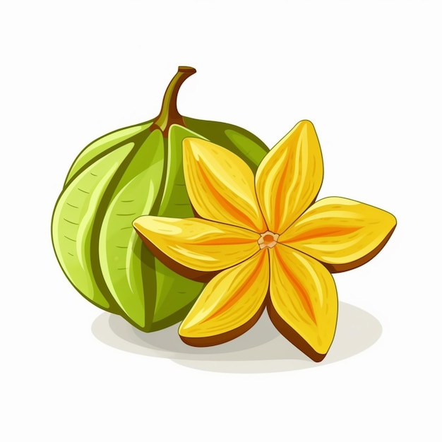 Una flor sobre un fondo blanco con la palabra durian