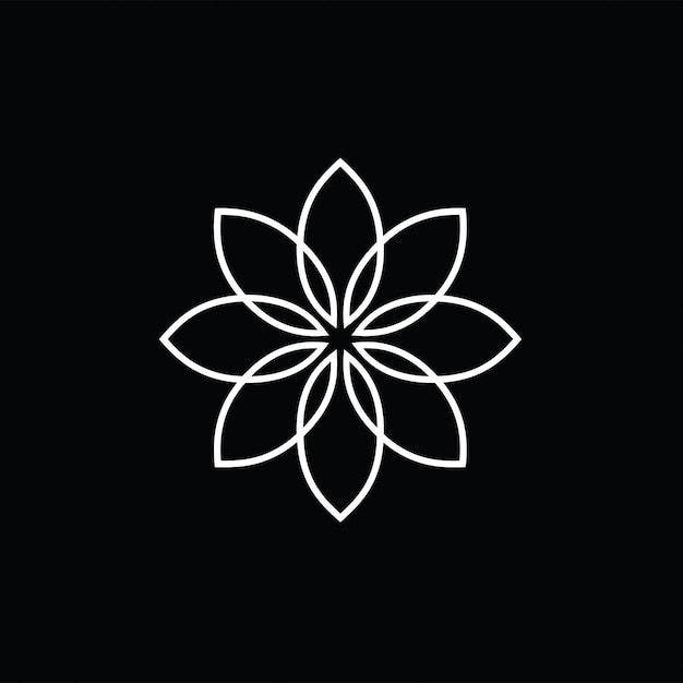 Una flor sobre un fondo negro.
