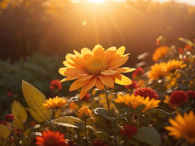 flor de sol de la mañana generativa ai