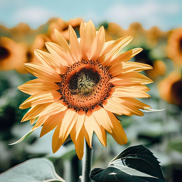 flor de sol en verano AIGenerated