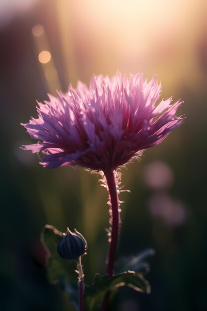 una flor en el sol