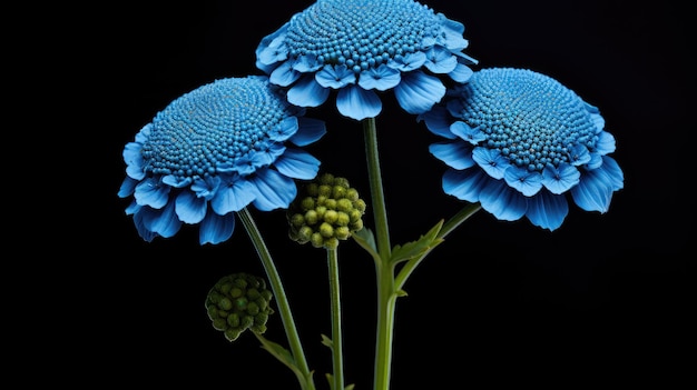 Flor de tansy azul natural