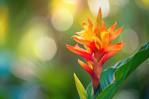 Una flor tropical que irradia calor y energía generada por la IA