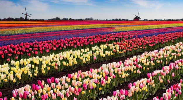 Foto flor de tulipán en flor de campo agradable a la vista y estado de ánimo edificante