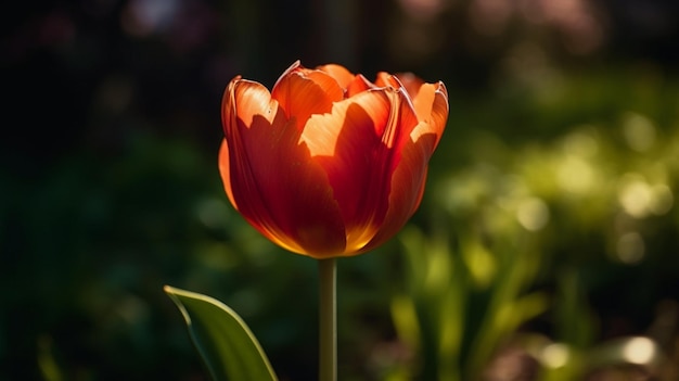 Flor de tulipán en el jardín