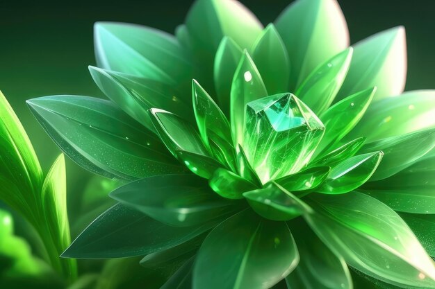 Una flor verde muy hermosa