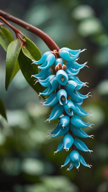 Foto la flor de la vid de jade que se llama brote azul fotografía foto realista