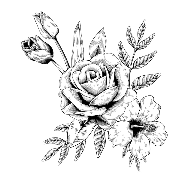 Flor vintage elemento png fundo transparente