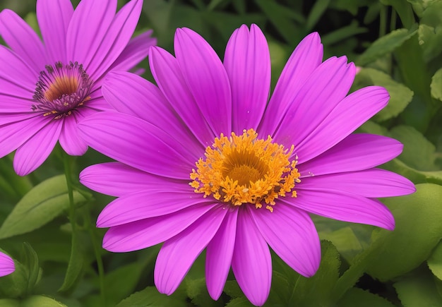 La flor violeta de Dimorphotheca ecklonis