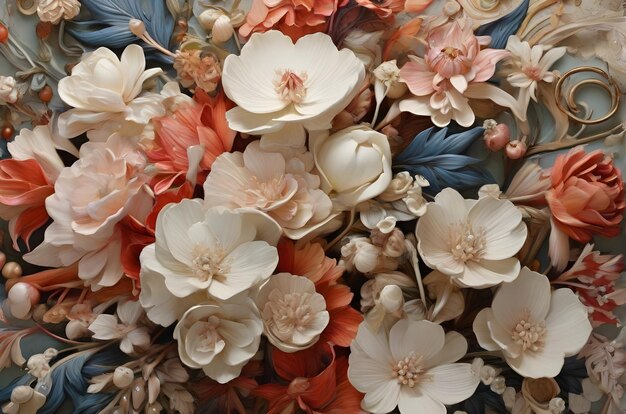 Flora soñadora y flor fresca generada por Ai