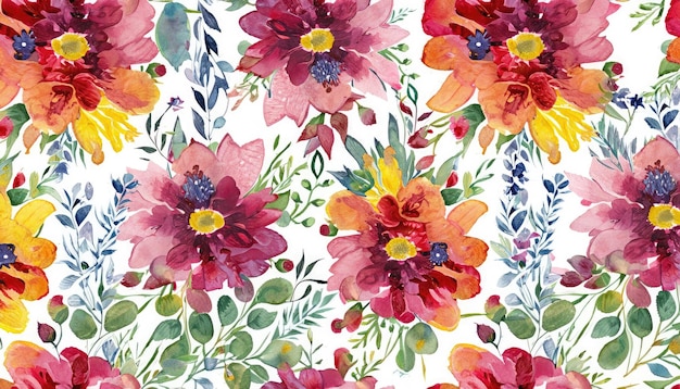 Floral Aquarell nahtlose Muster