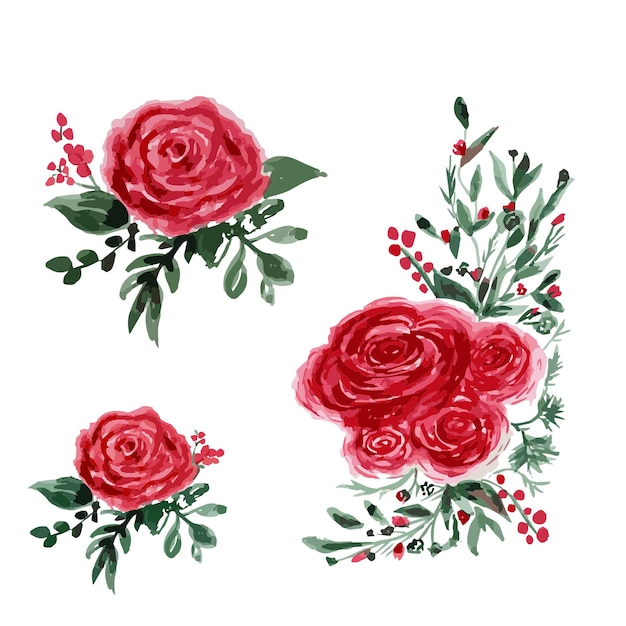 floral com rosas vermelhas