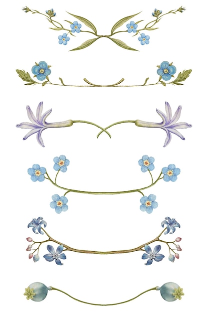 Floral Divider png-Remix aus dem Modellbuch der Kalligraphie von Joris Hoefnagel und Georg Bocskay
