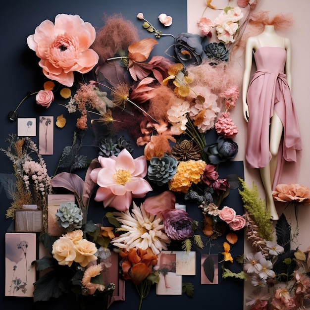 Floral Fantasy Botanical Moodboard für Frühlingsinspiration