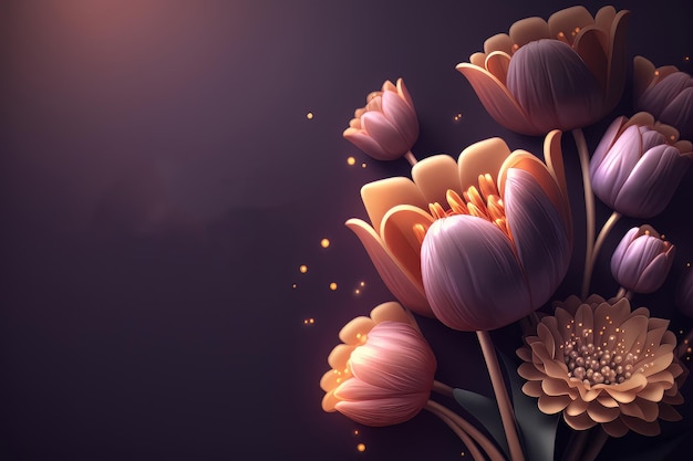 Floral Muttertag Hintergrund Illustration AI Generative