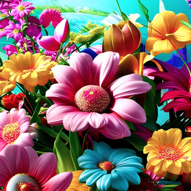 Floral Paradise 3D Ostern-Themen mit animierten Ostern-Hintergrund