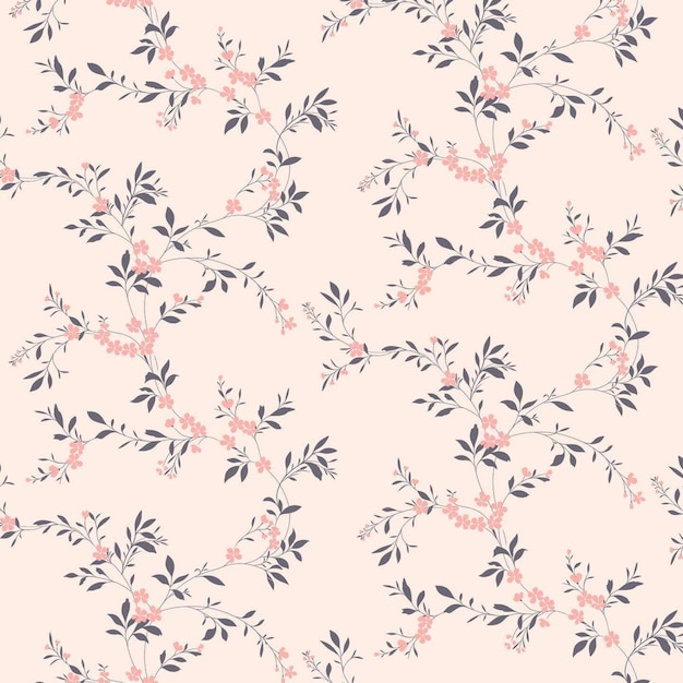 Floral de patrones sin fisuras naturaleza diseño textil primavera flor ilustración