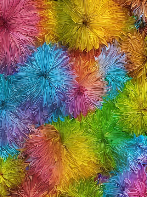 Florales 3D-Muster mit strukturierten Schatten