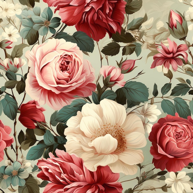 Floreciente elegancia Las majestuosas rosas victorianas Estilo y patrón