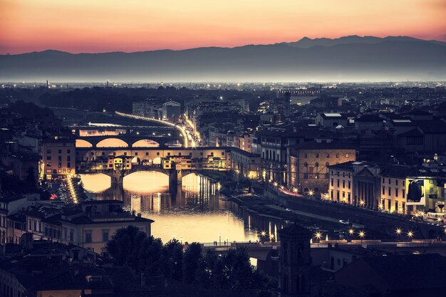 Foto florença bonita à noite